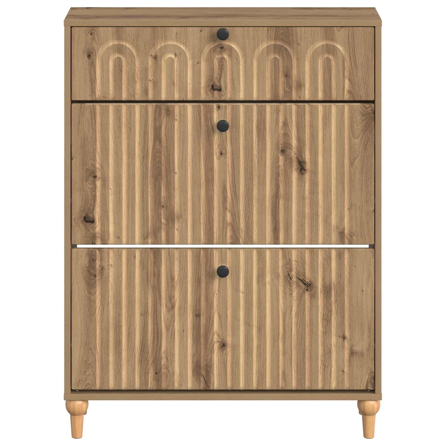 Sko skab ALKMAAR 78 x 24 x 103 cm Konstrueret træ Artisan-eg
