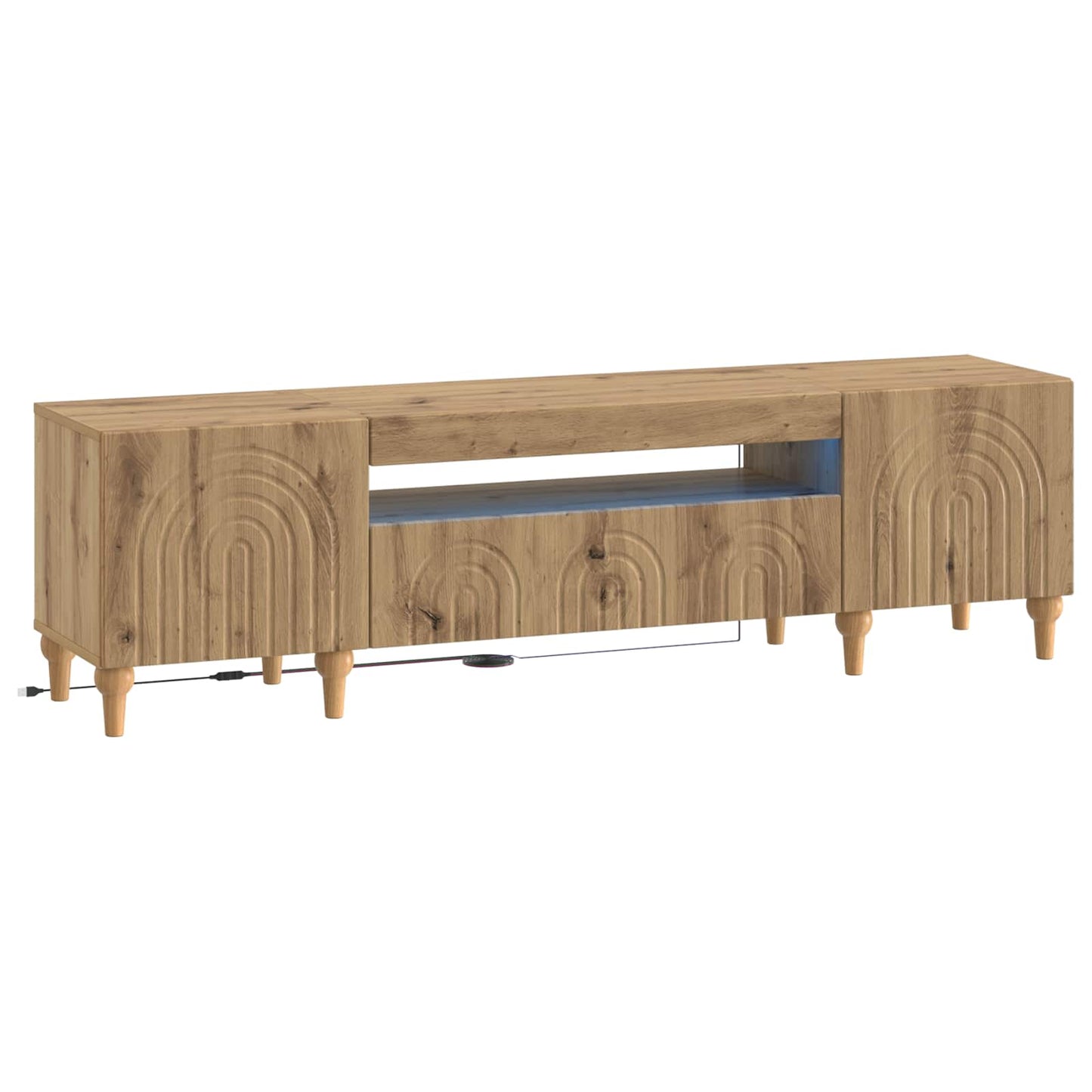 LED TV-skab Artisan-eg Konstrueret træ