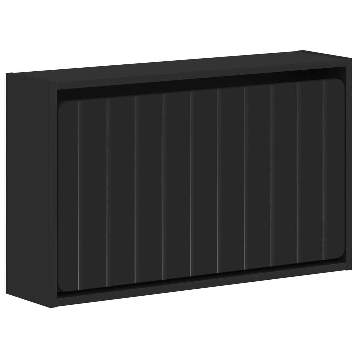Vægmonteret Skoskab ZWOLLE 71 x 17 x 43 cm Konstrueret træ Sort