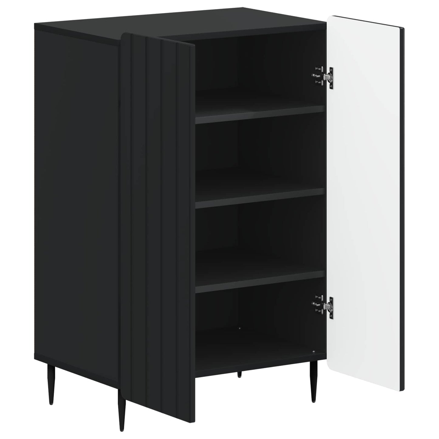 Sko skab ZWOLLE 59,5 x 39,5 x 91,5 cm Konstrueret træ Sort