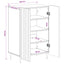 Sko skab ZWOLLE 59,5 x 39,5 x 91,5 cm Konstrueret træ Sonoma-eg