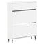 Sko skab ZWOLLE 78 x 24 x 103 cm Konstrueret træ Hvid