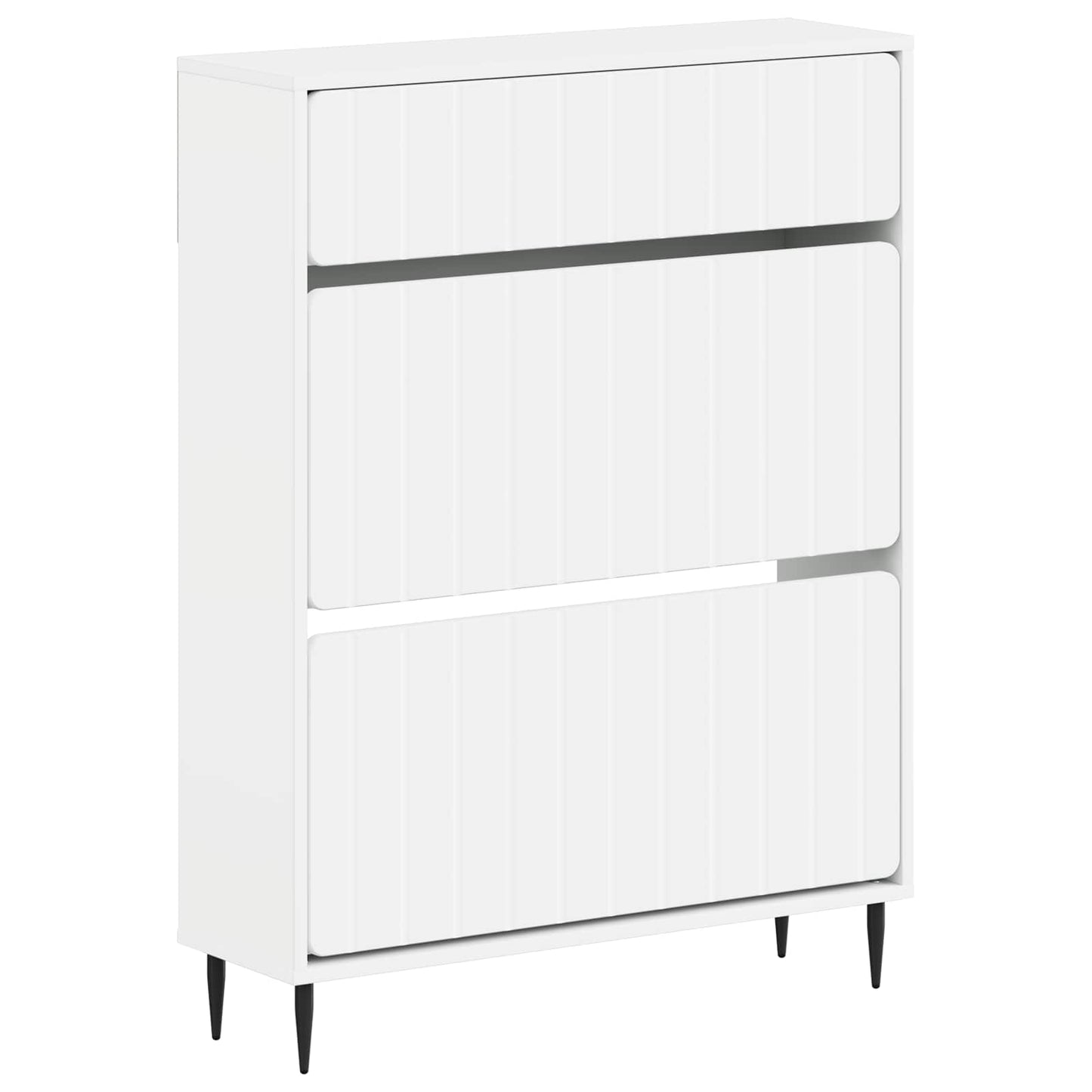 Sko skab ZWOLLE 78 x 24 x 103 cm Konstrueret træ Hvid