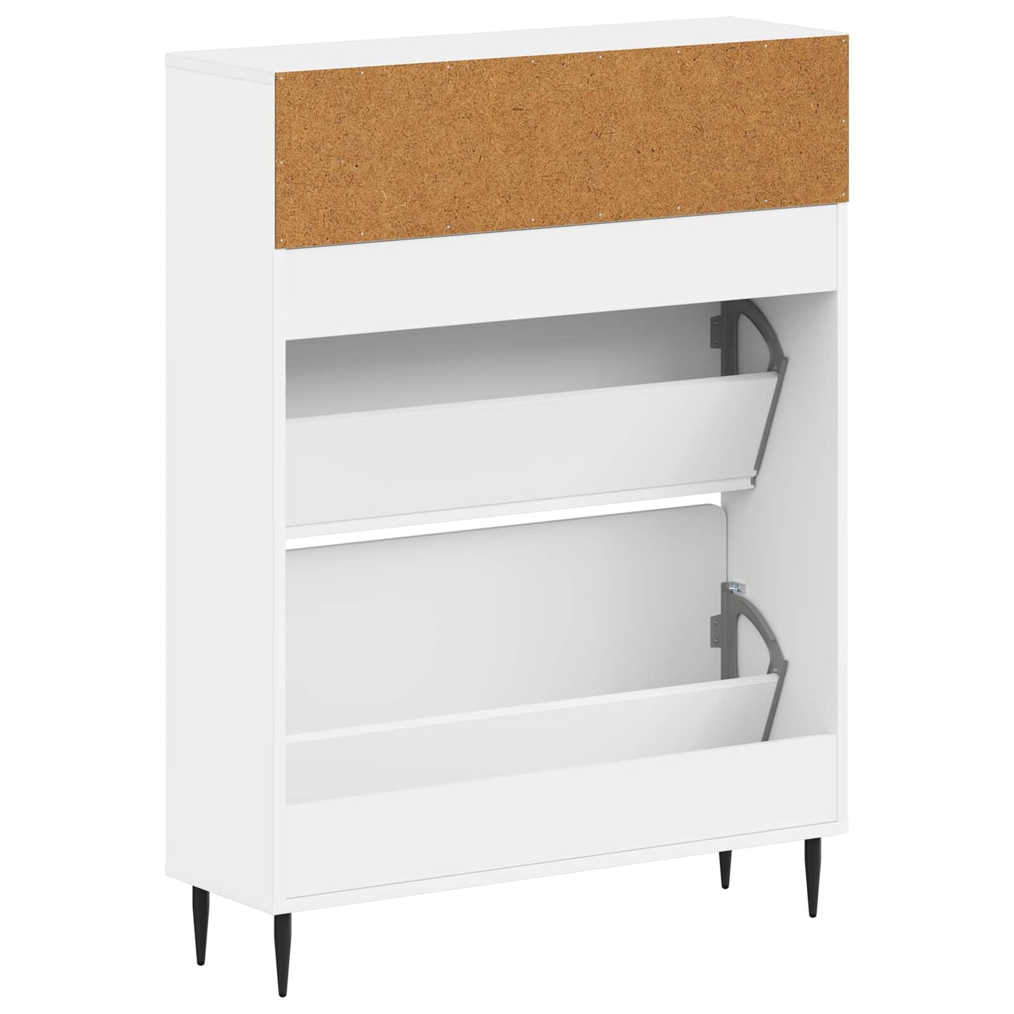 Sko skab ZWOLLE 78 x 24 x 103 cm Konstrueret træ Hvid