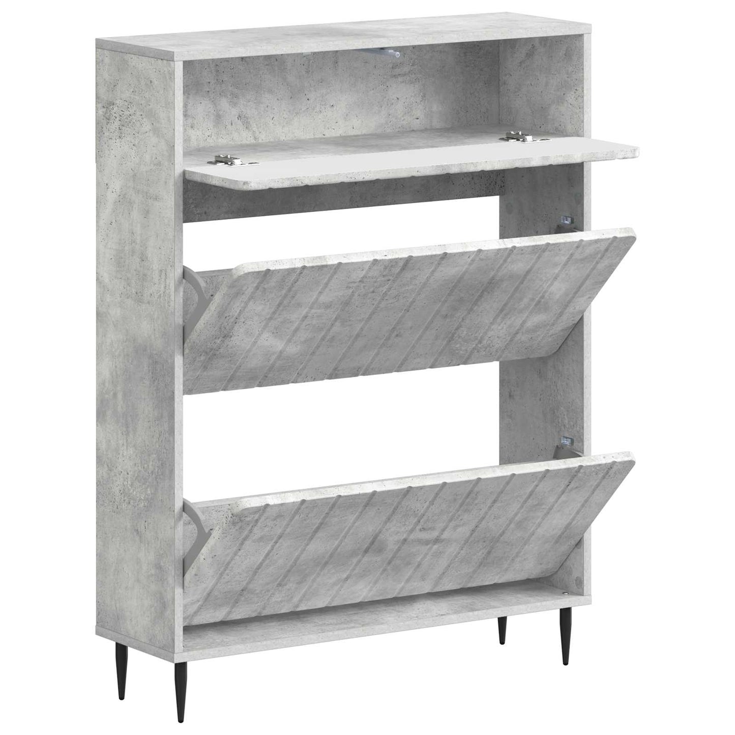 Sko skab ZWOLLE 78 x 24 x 103 cm Konstrueret træ Betongrå