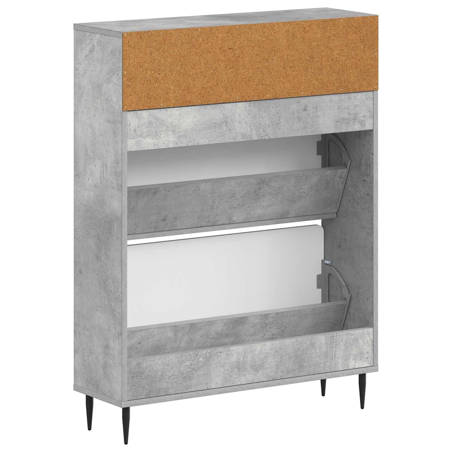 Sko skab ZWOLLE 78 x 24 x 103 cm Konstrueret træ Betongrå