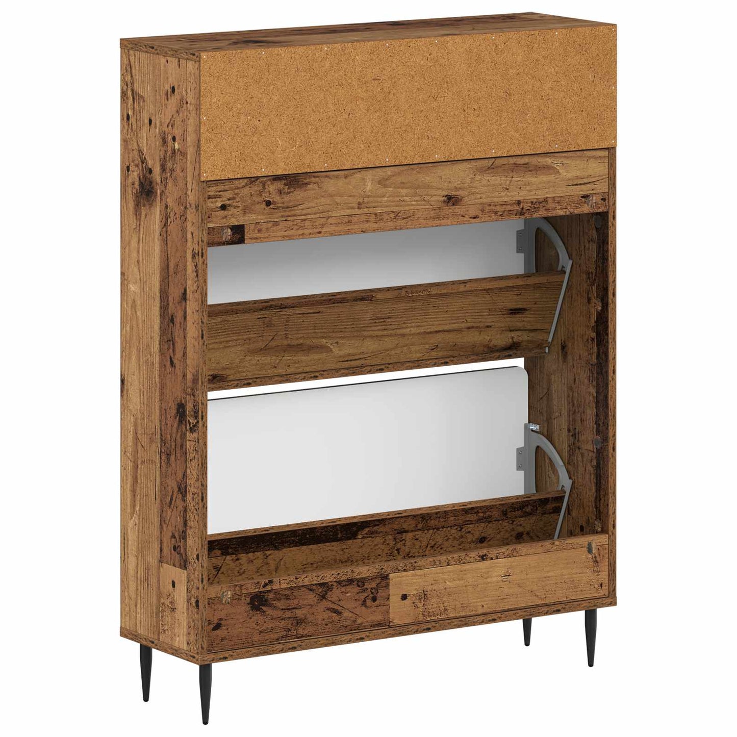 Sko skab ZWOLLE 78 x 24 x 103 cm Konstrueret træ Gammelt træ