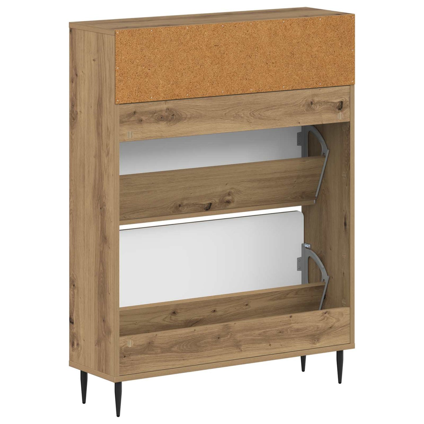 Sko skab ZWOLLE 78 x 24 x 103 cm Konstrueret træ Artisan-eg