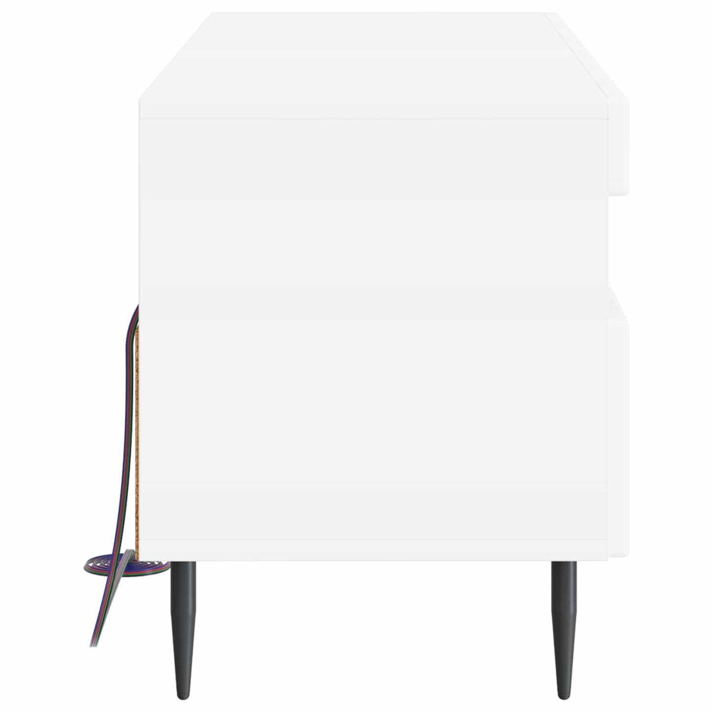 LED TV-skab Hvid Konstrueret træ