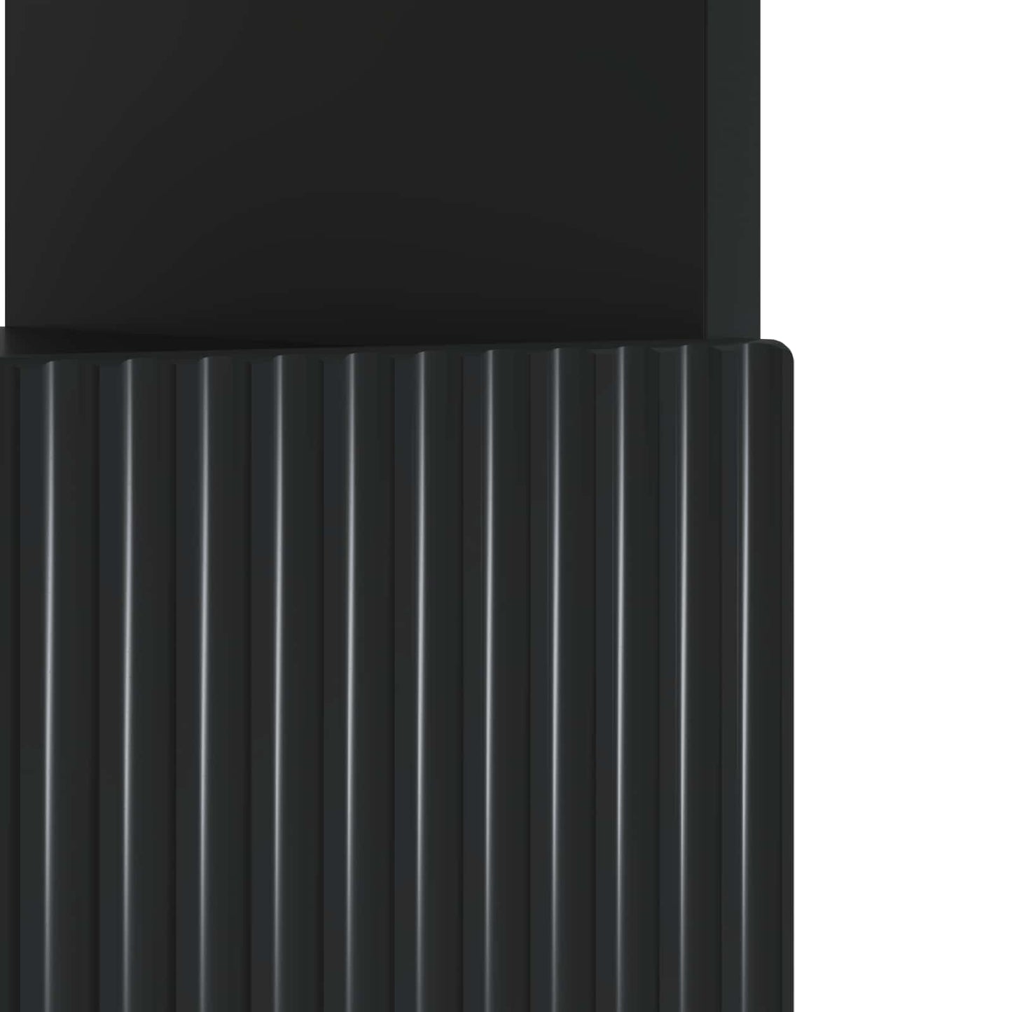 LED TV-skab Sort Konstrueret træ