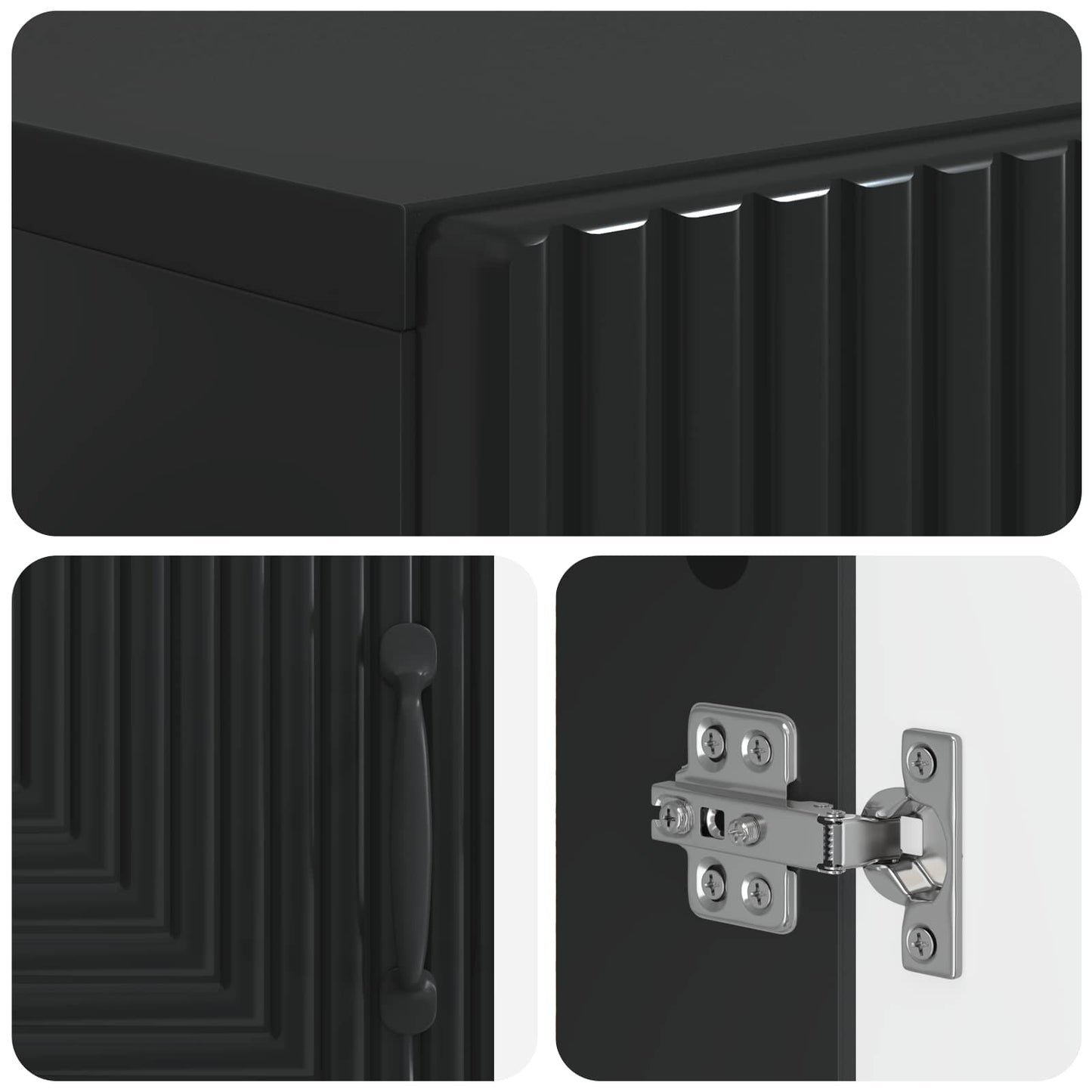 Sko skab HAARLEM 59,5 x 39,5 x 89,5 cm Konstrueret træ Sort