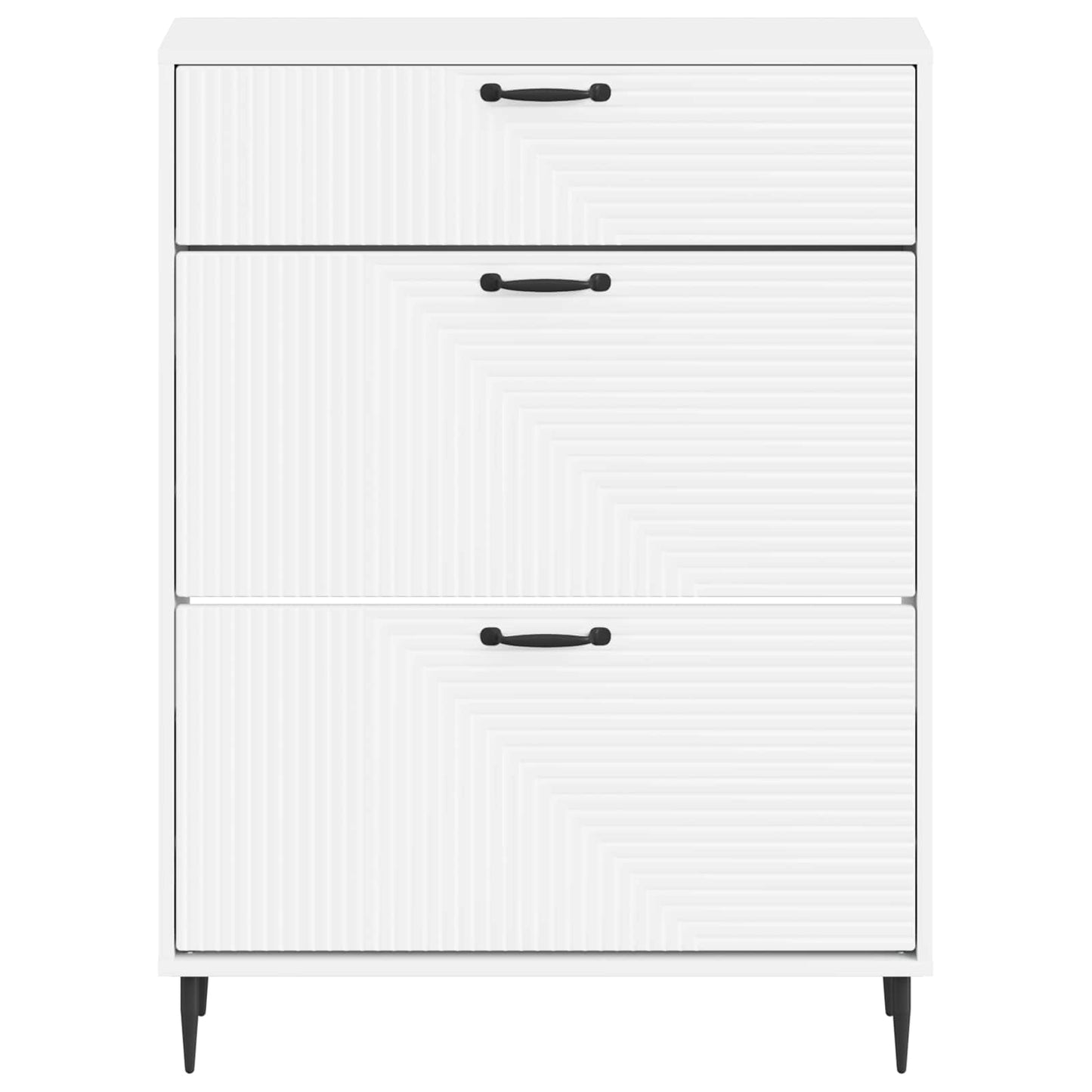 Sko skab HAARLEM 78 x 24 x 103 cm Konstrueret træ Hvid
