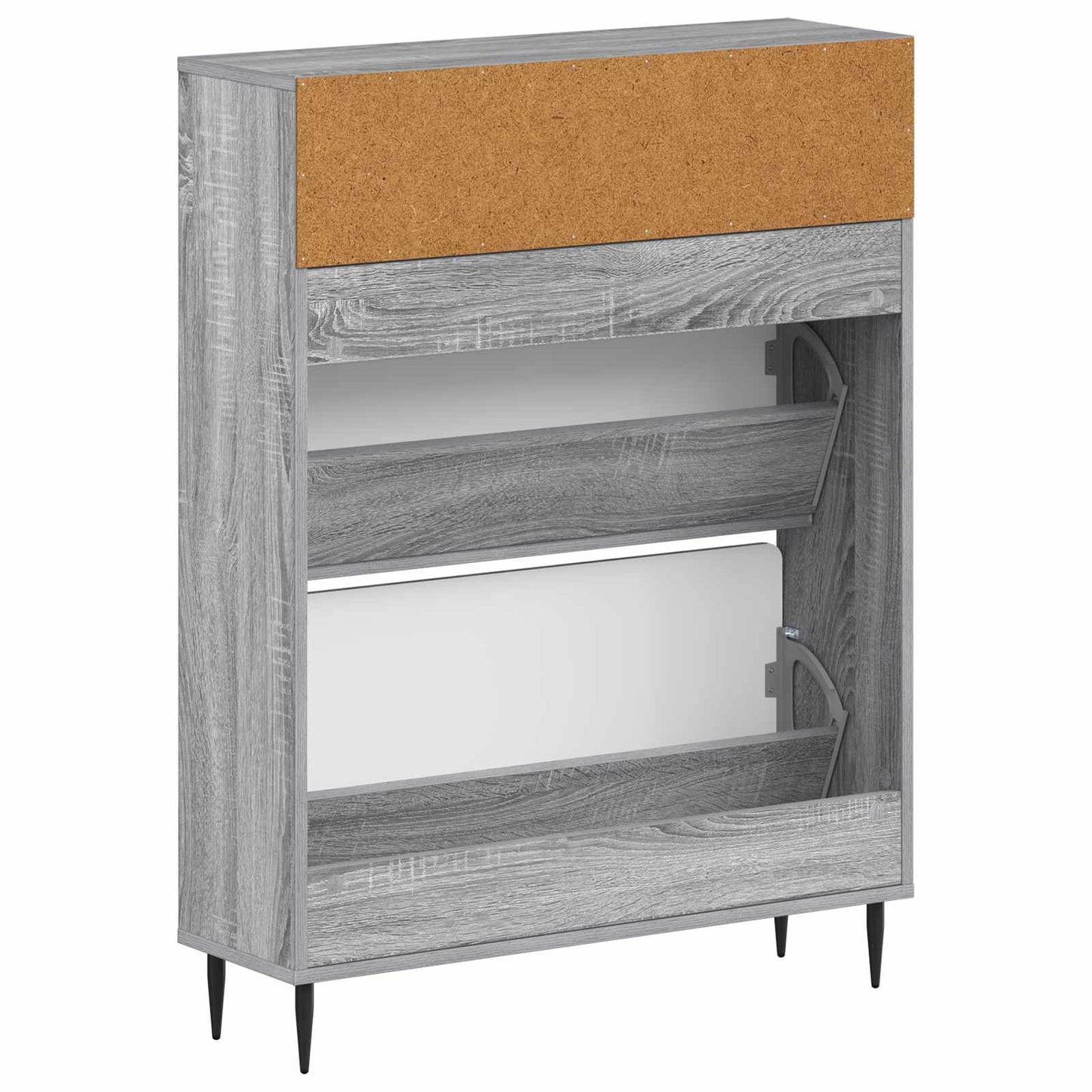 Sko skab HAARLEM 78 x 24 x 103 cm Konstrueret træ Grå Sonoma