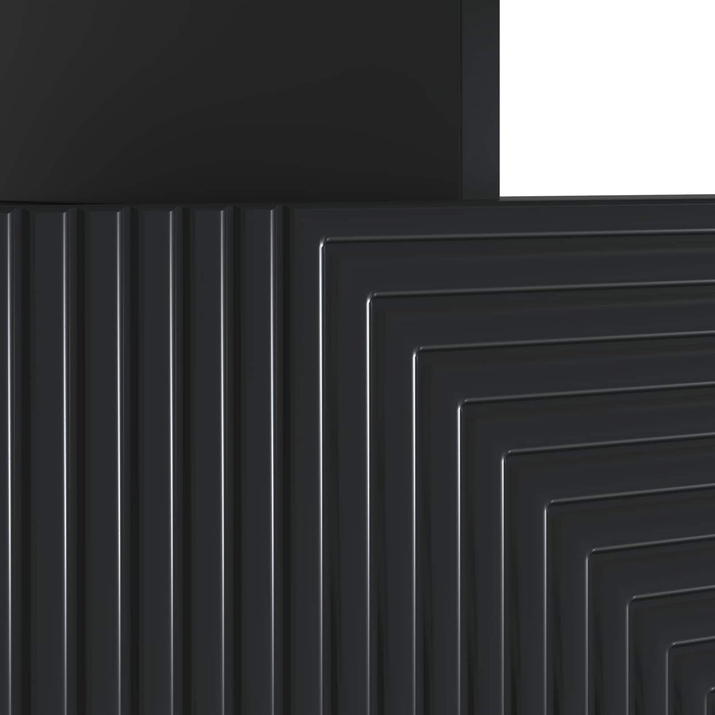 LED TV-skab Sort Konstrueret træ