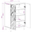 Sko skab DELFT 59,5 x 39,5 x 90 cm Konstrueret træ Sonoma-eg