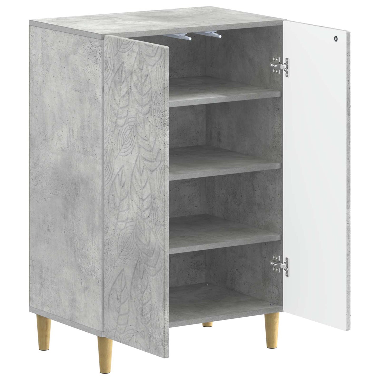 Sko skab DELFT 59,5 x 39,5 x 90 cm Konstrueret træ Betongrå