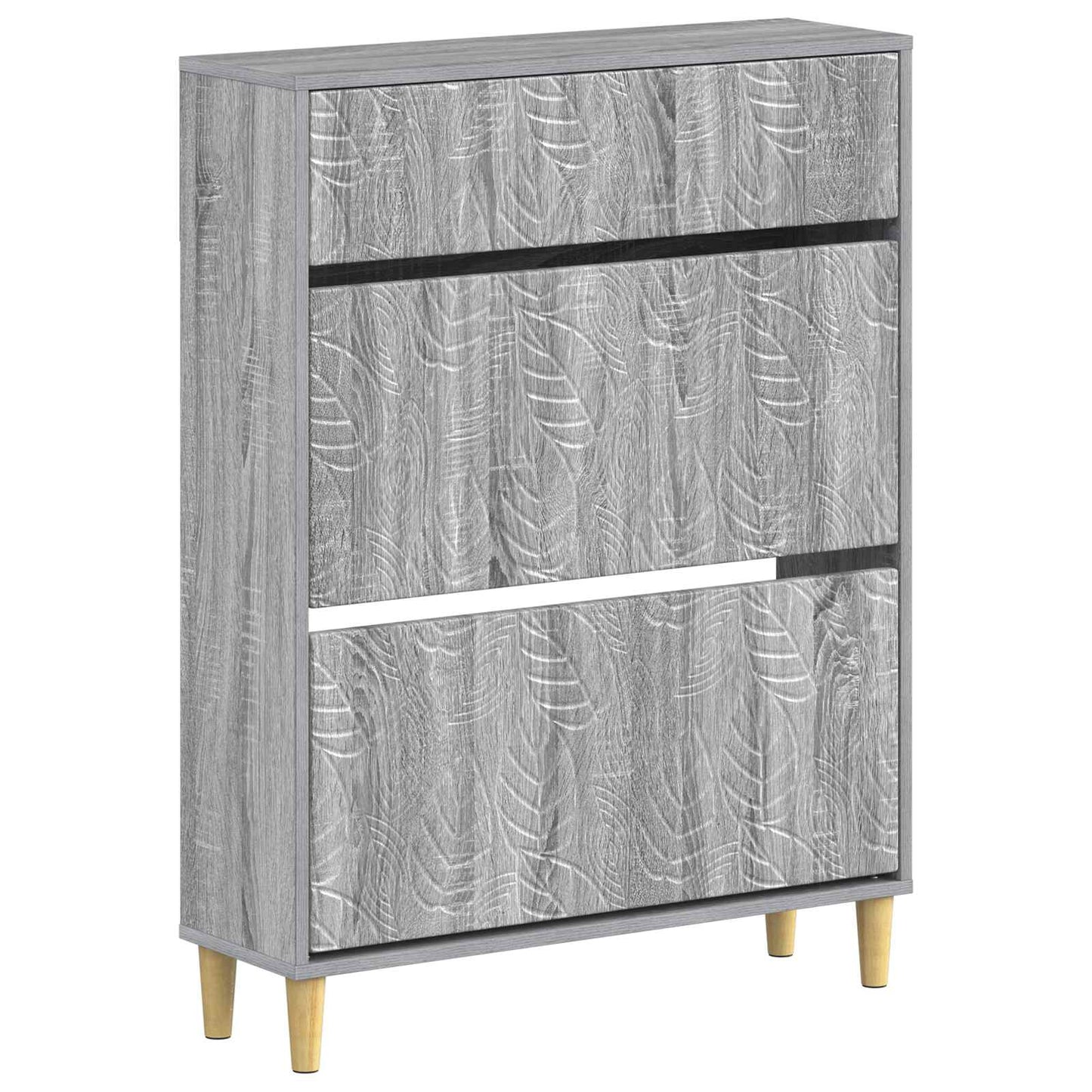 Sko skab DELFT 78 x 24 x 103 cm Konstrueret træ Grå Sonoma