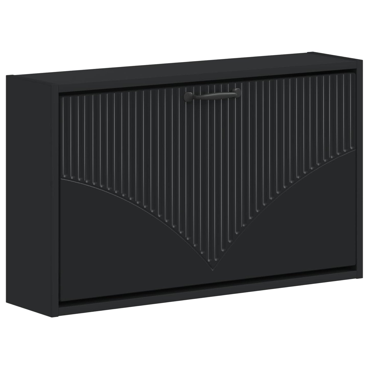 Vægmonteret Skoskab HOORN 71 x 17 x 43 cm Konstrueret træ Sort