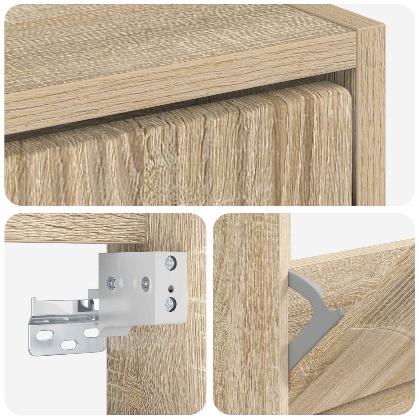 Vægmonteret Skoskab HOORN 71 x 17 x 43 cm Konstrueret træ