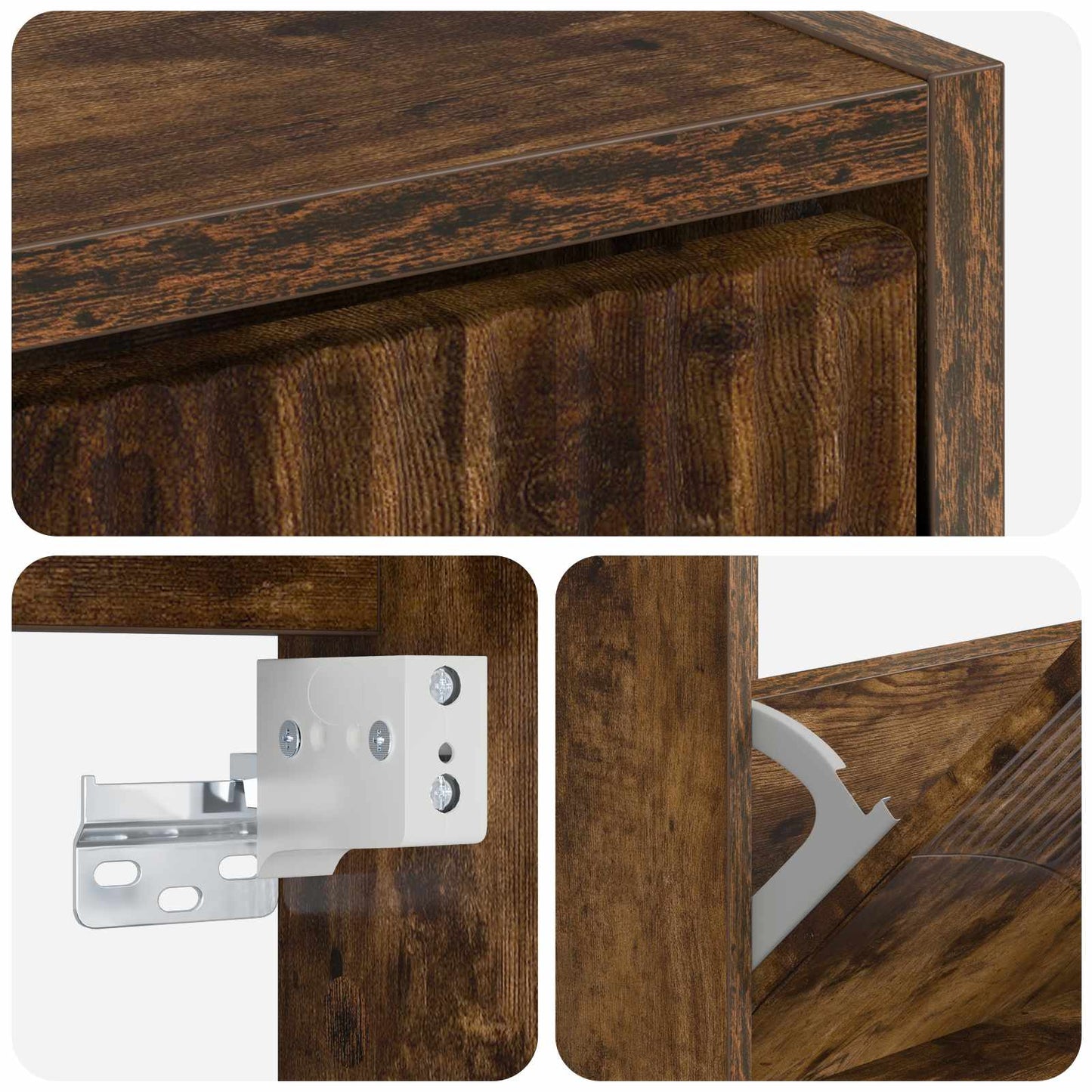 Vægmonteret Skoskab HOORN 71 x 17 x 43 cm Konstrueret træ