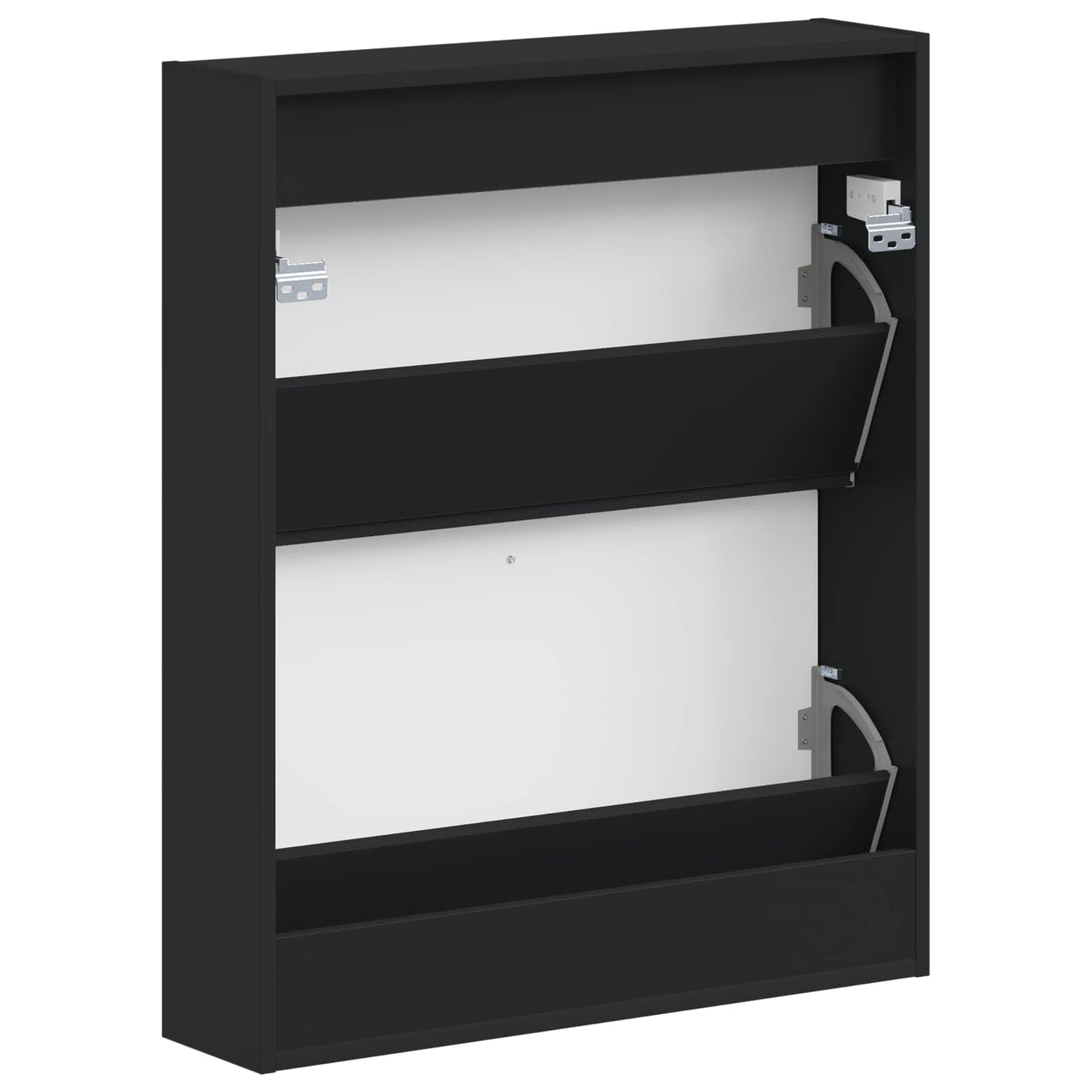 Vægmonteret Skoskab HOORN 71 x 17 x 86 cm Konstrueret træ Sort