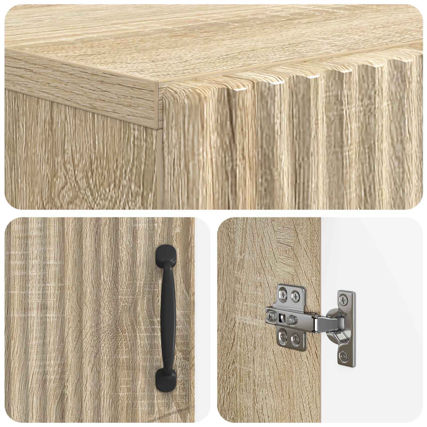 Sko skab HOORN 59,5 x 39,5 x 87 cm Konstrueret træ Sonoma-eg