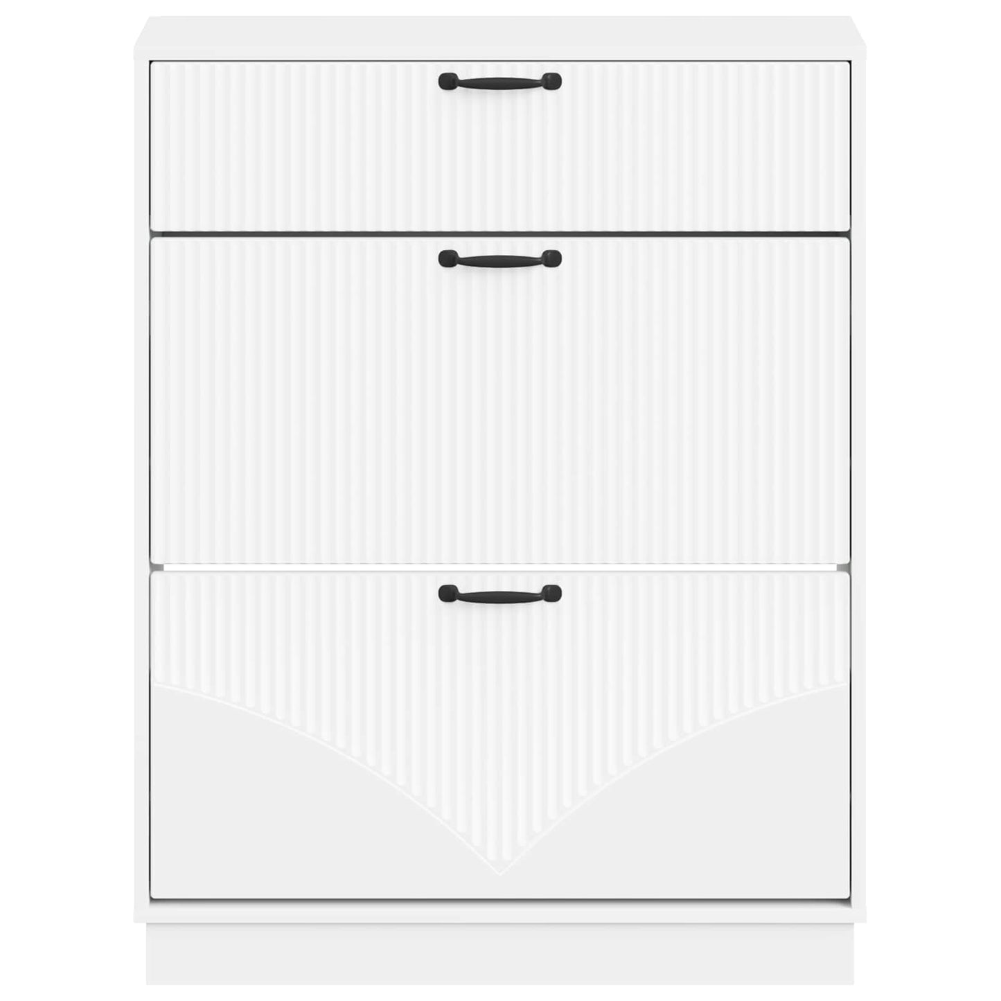 Sko skab HOORN 78 x 24 x 100 cm Konstrueret træ Hvid