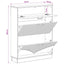 Sko skab HOORN 78 x 24 x 100 cm Konstrueret træ Sort