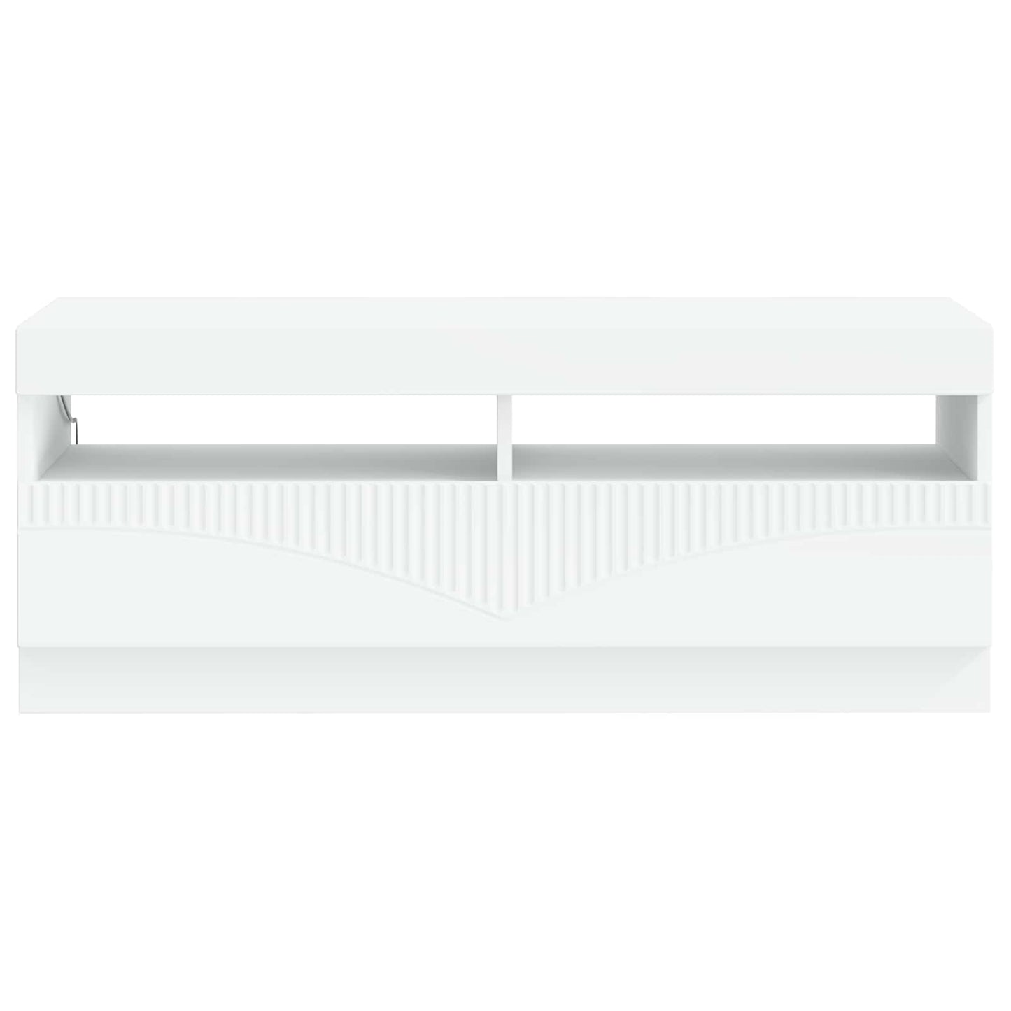 LED TV-skab Hvid Konstrueret træ