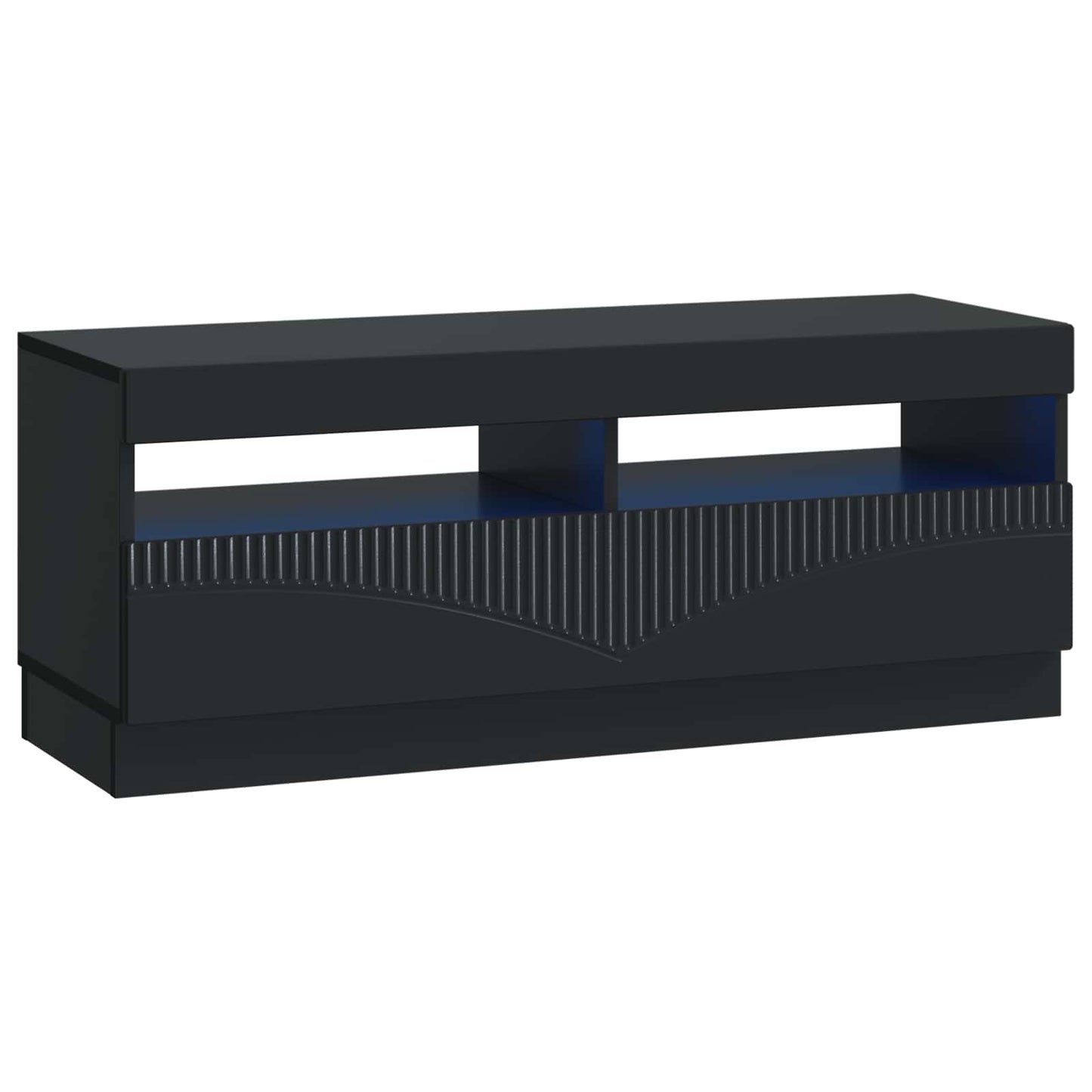LED TV-skab Sort Konstrueret træ