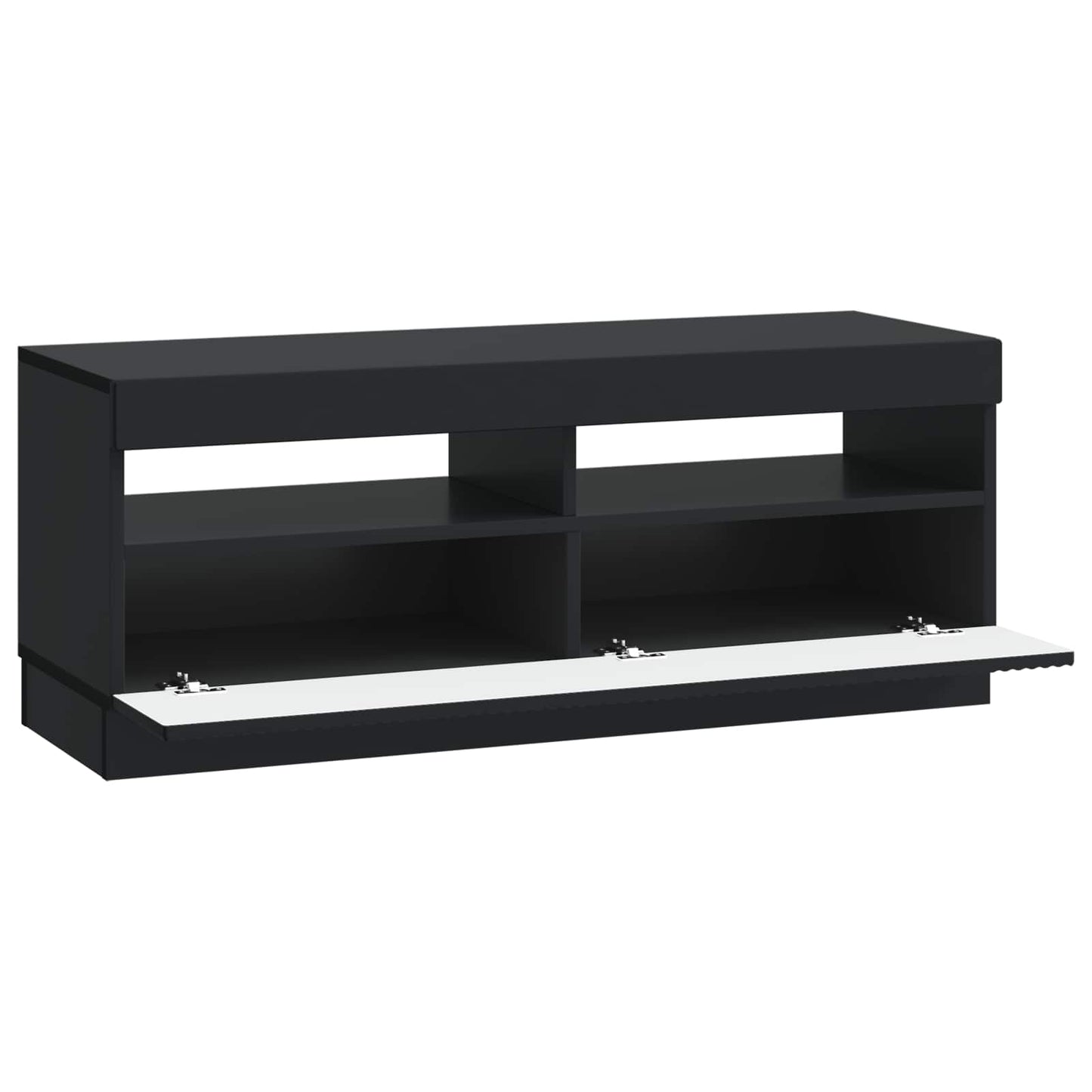 LED TV-skab Sort Konstrueret træ
