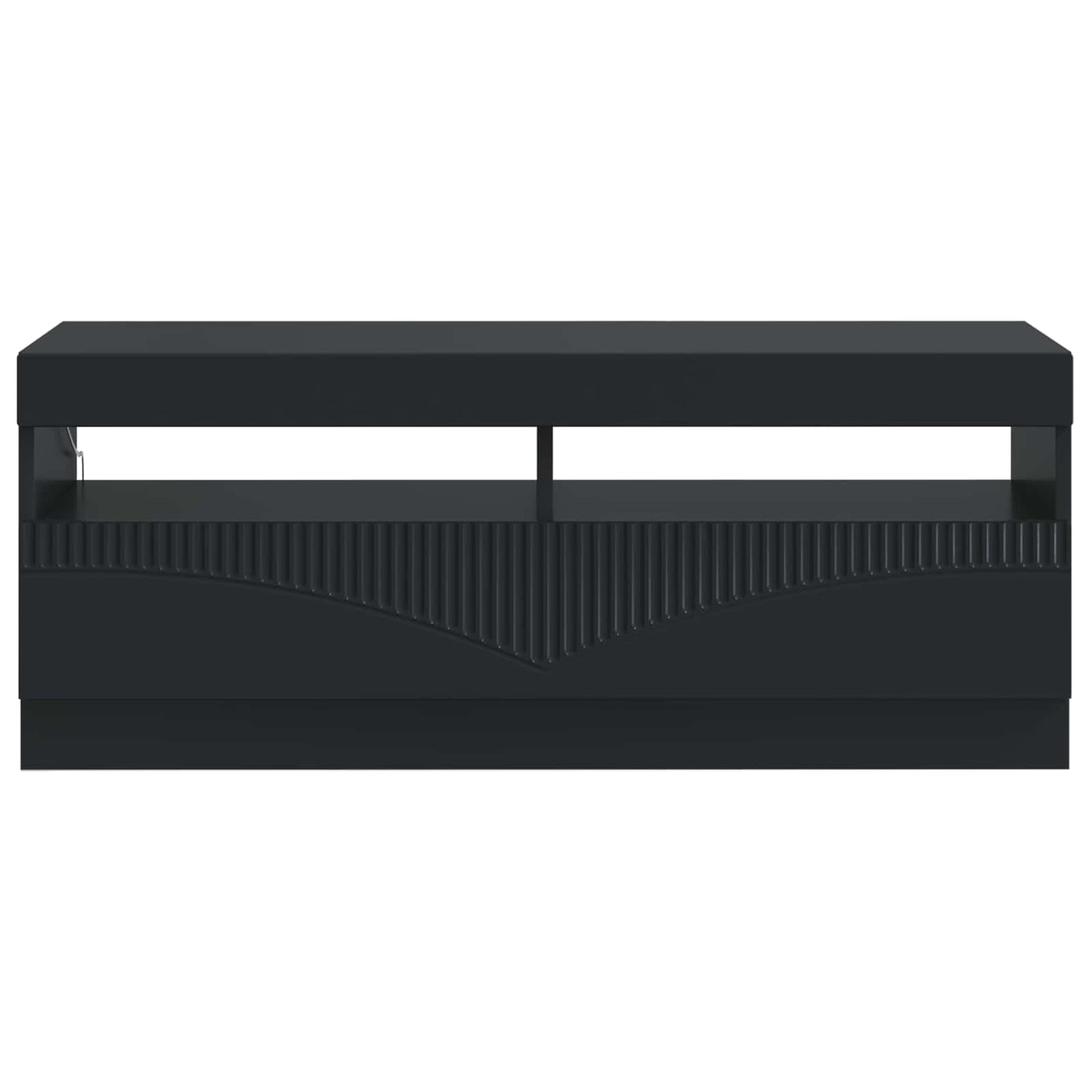 LED TV-skab Sort Konstrueret træ
