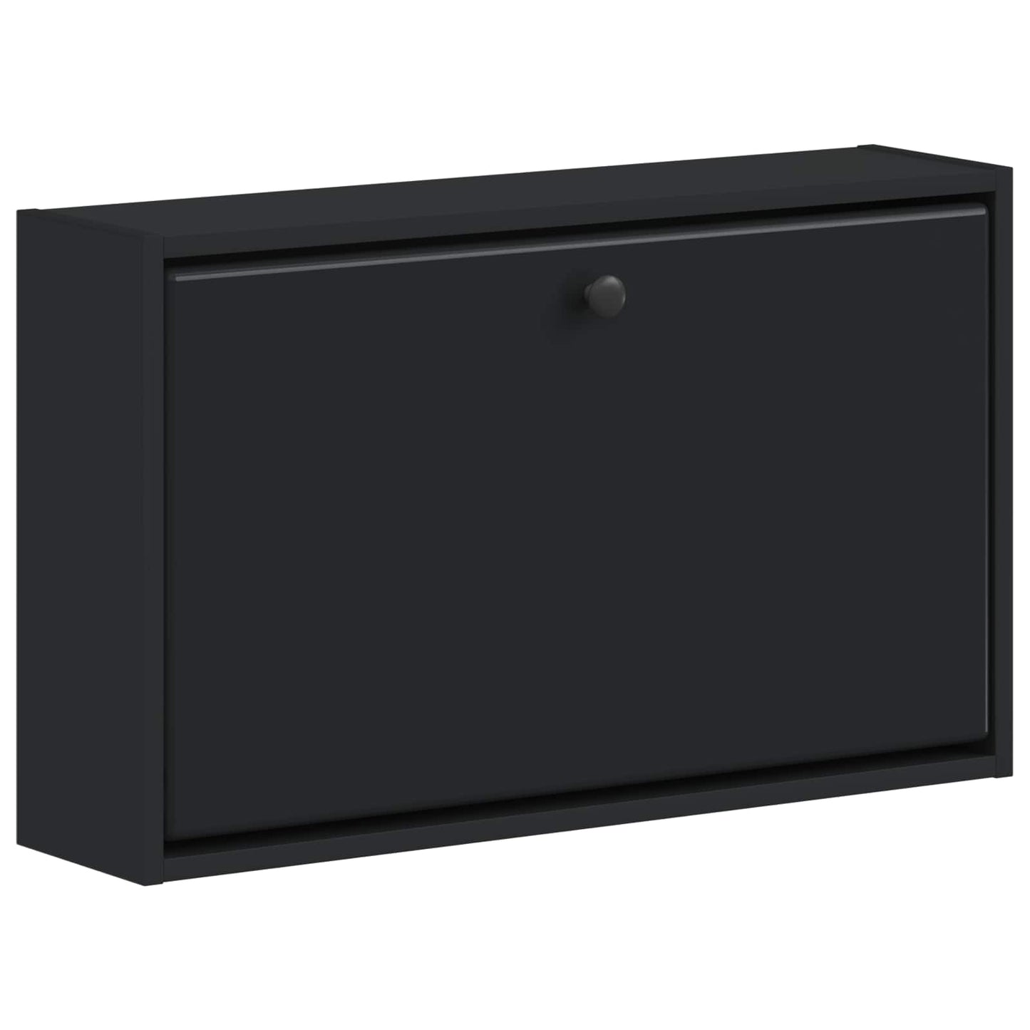 Vægmonteret Skoskab BREDA 71 x 17 x 43 cm Konstrueret træ Sort