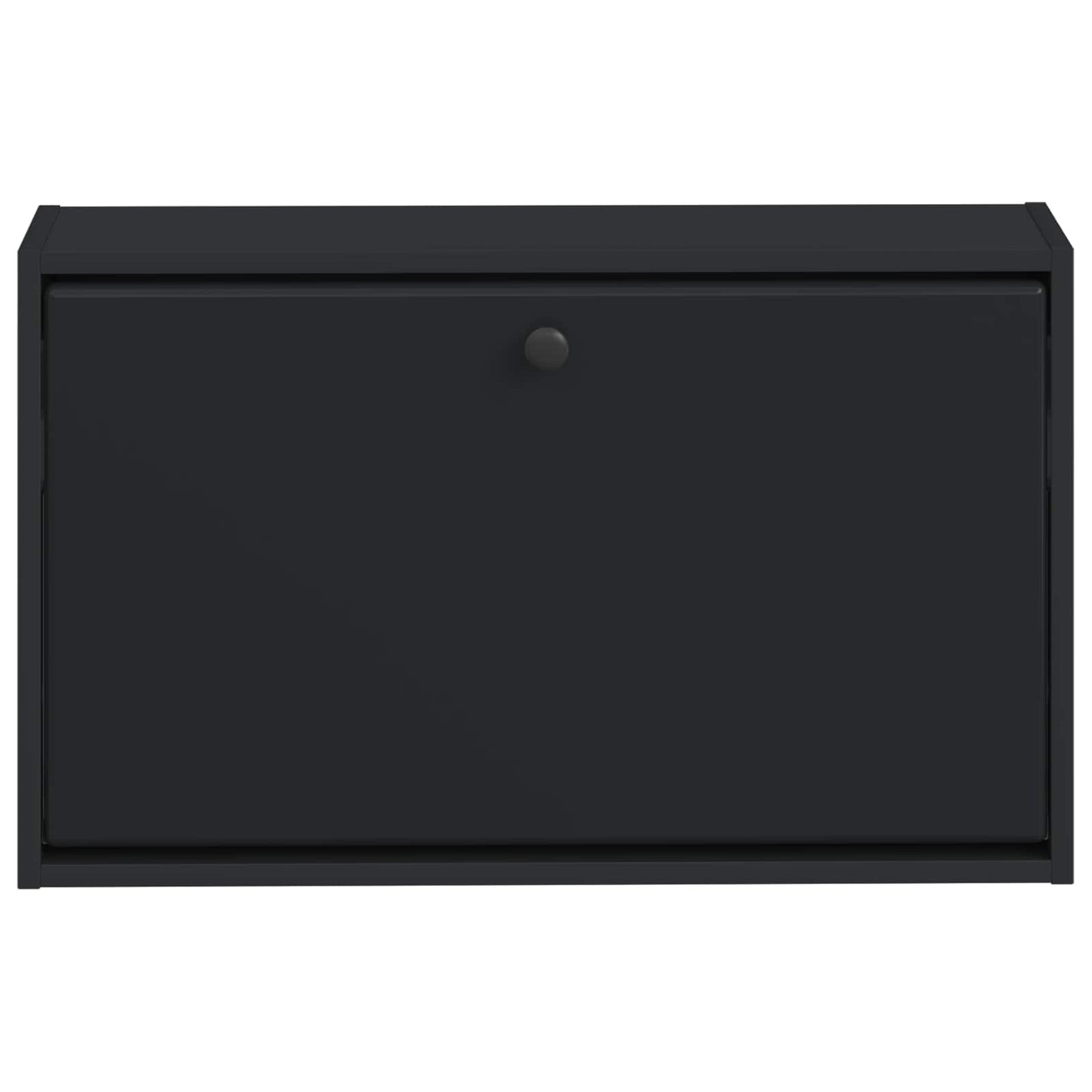 Vægmonteret Skoskab BREDA 71 x 17 x 43 cm Konstrueret træ Sort
