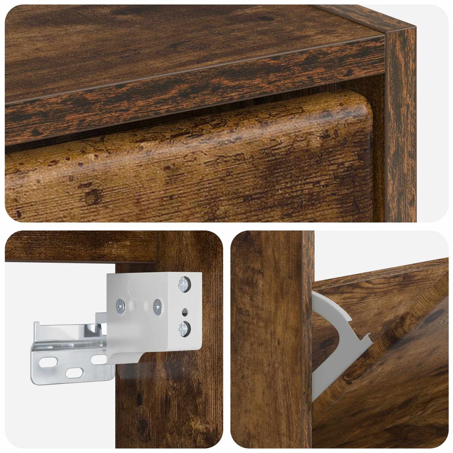 Vægmonteret Skoskab BREDA 71 x 17 x 43 cm Konstrueret træ