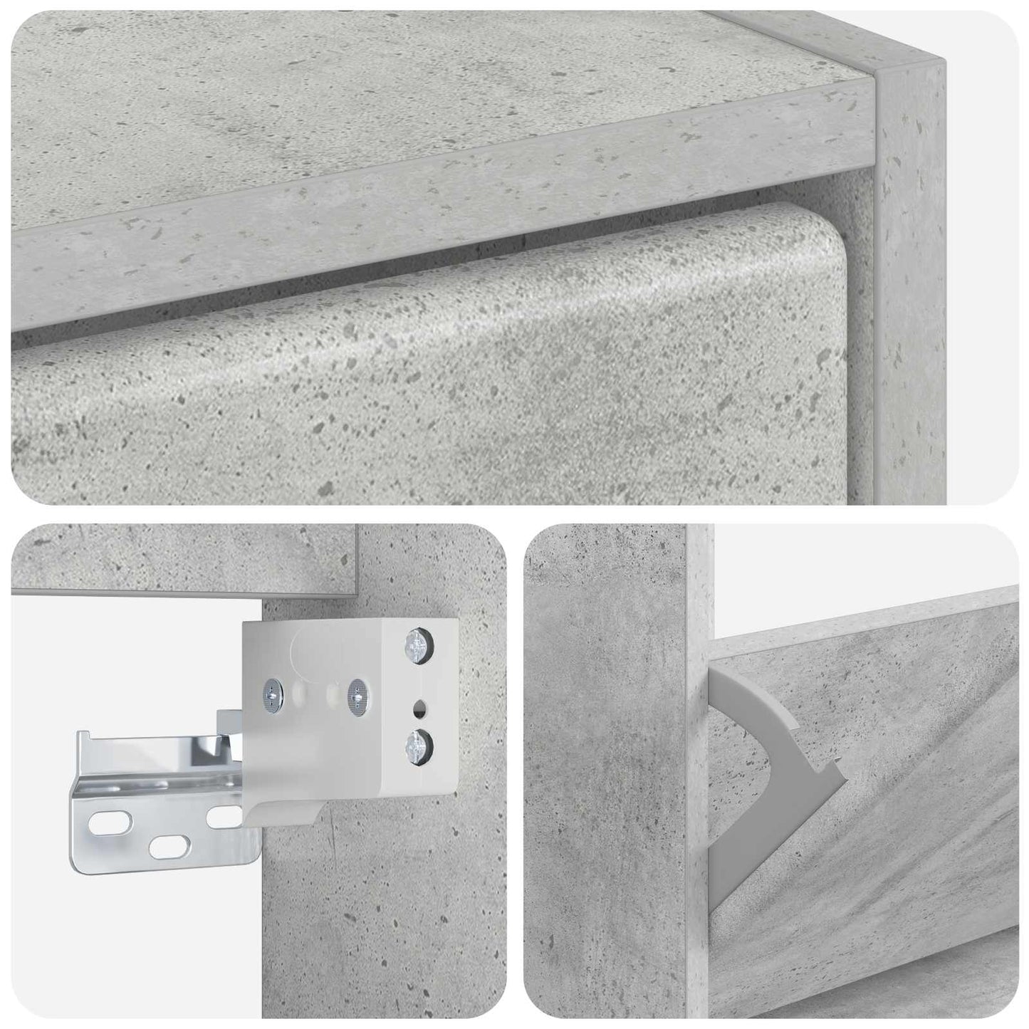 Vægmonteret Skoskab BREDA 71 x 17 x 86 cm Konstrueret træ