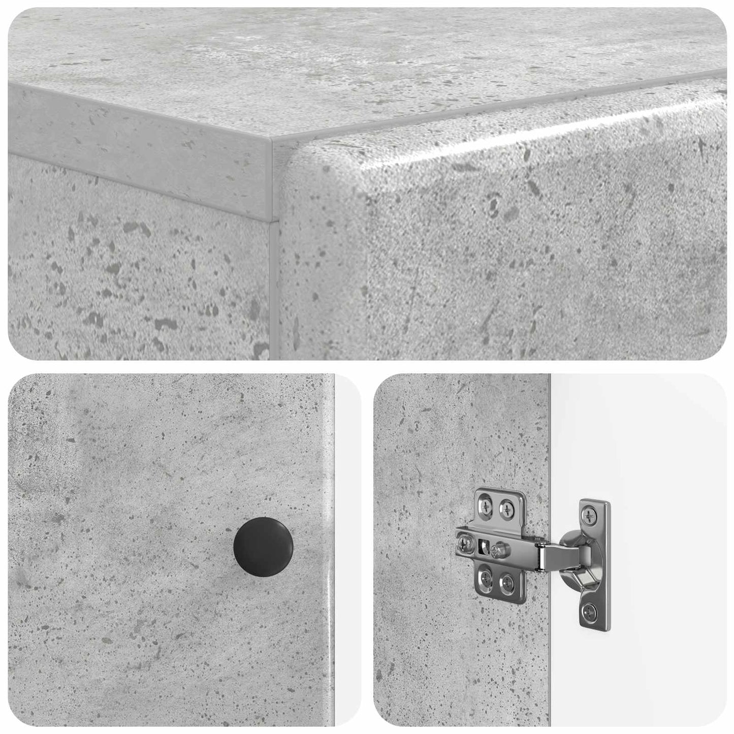 Sko skab BREDA 59,5 x 39,5 x 90 cm Konstrueret træ Betongrå
