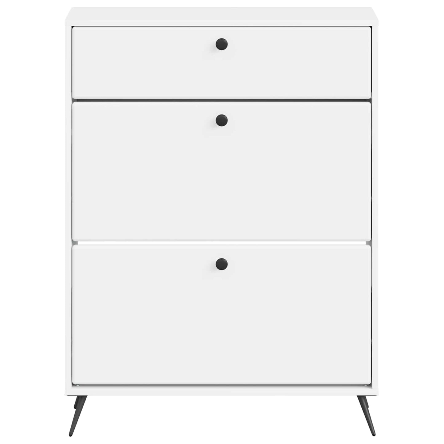 Sko skab BREDA 78 x 24 x 103 cm Konstrueret træ Hvid