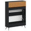 Sko skab BREDA 78 x 24 x 103 cm Konstrueret træ Sort