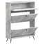 Sko skab BREDA 78 x 24 x 103 cm Konstrueret træ Betongrå
