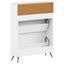 Sko skab BREDA 78 x 24 x 103 cm Konstrueret træ Hvid højglans