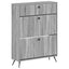 Sko skab BREDA 78 x 24 x 103 cm Konstrueret træ Grå Sonoma