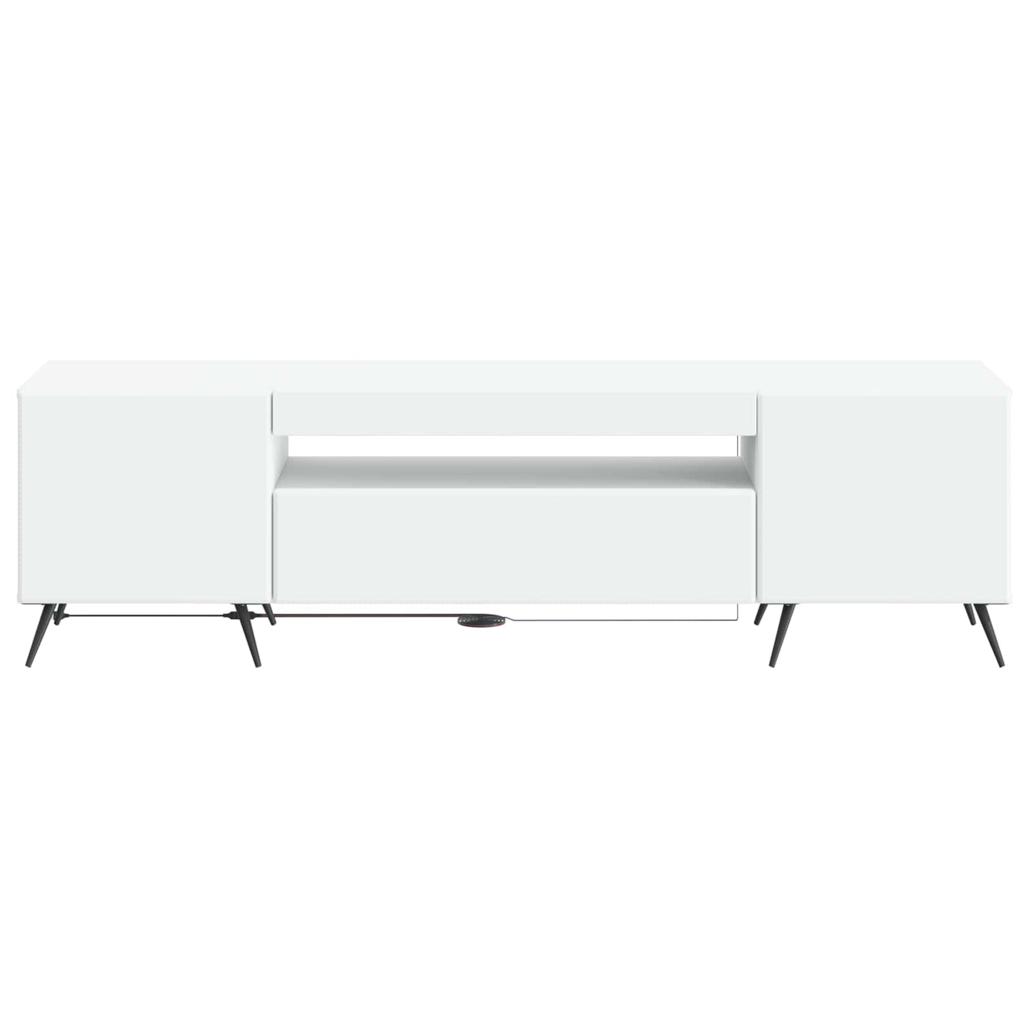 LED TV-skab Hvid Konstrueret træ