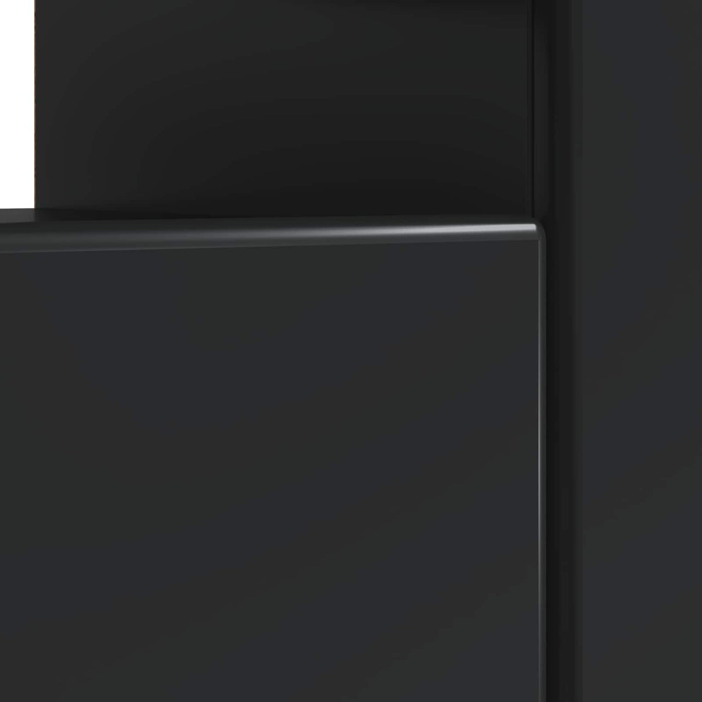 LED TV-skab Sort Konstrueret træ