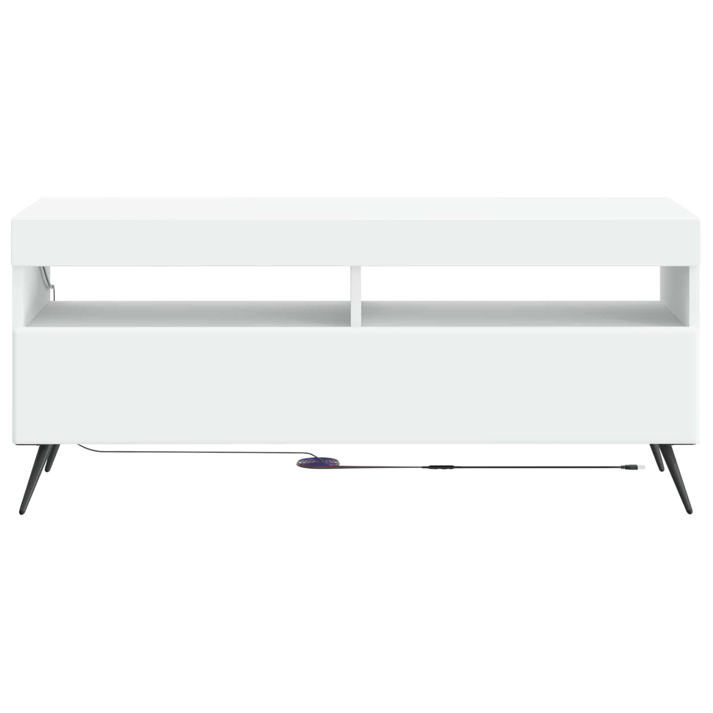 LED TV-skab Hvid Konstrueret træ