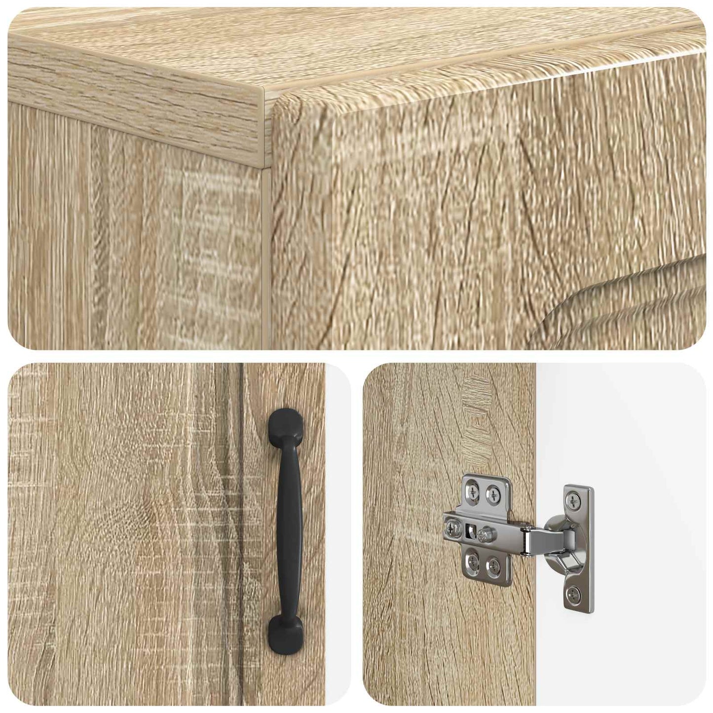 Sko skab UTRECHT 59,5 x 39,5 x 87 cm Konstrueret træ Sonoma-eg