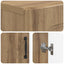 Sko skab UTRECHT 59,5 x 39,5 x 87 cm Konstrueret træ Artisan-eg