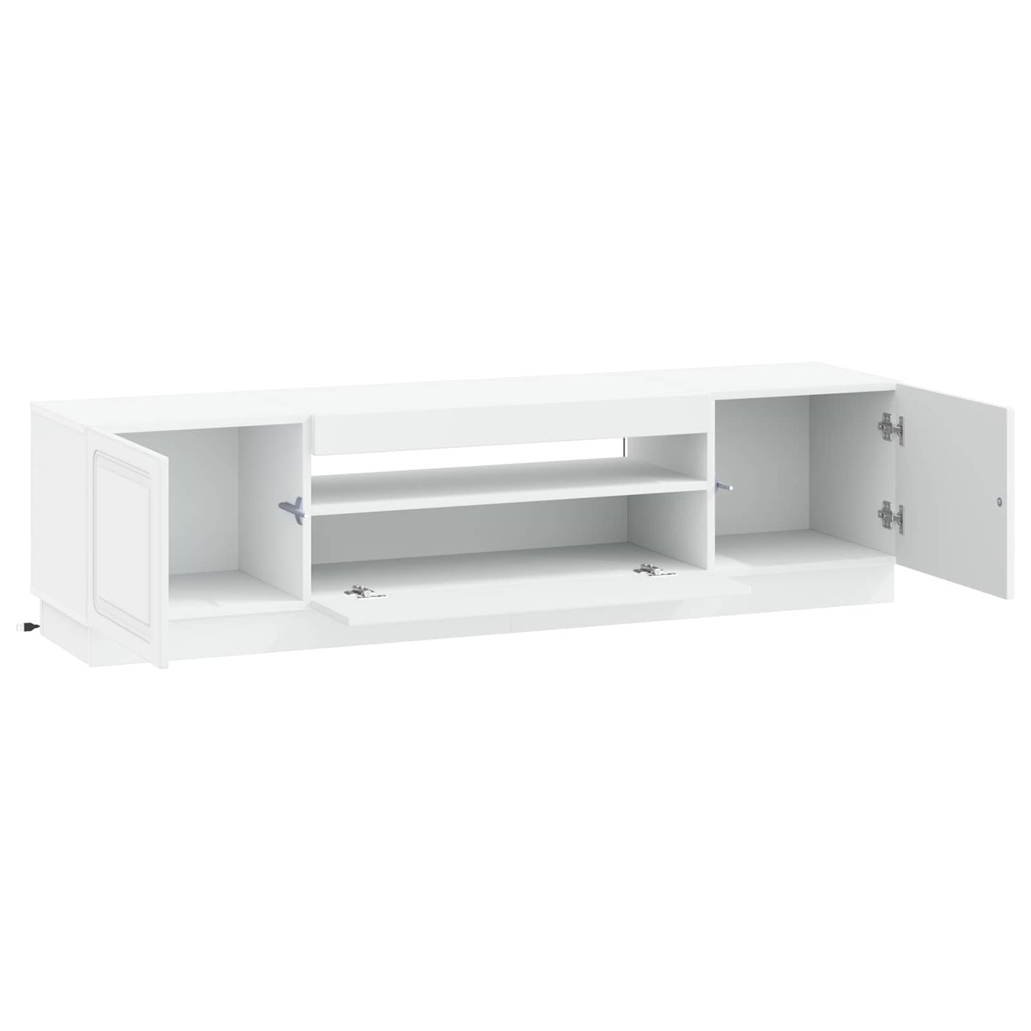 LED TV-skab Hvid Konstrueret træ