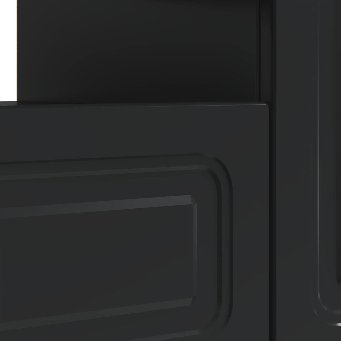 LED TV-skab Sort Konstrueret træ