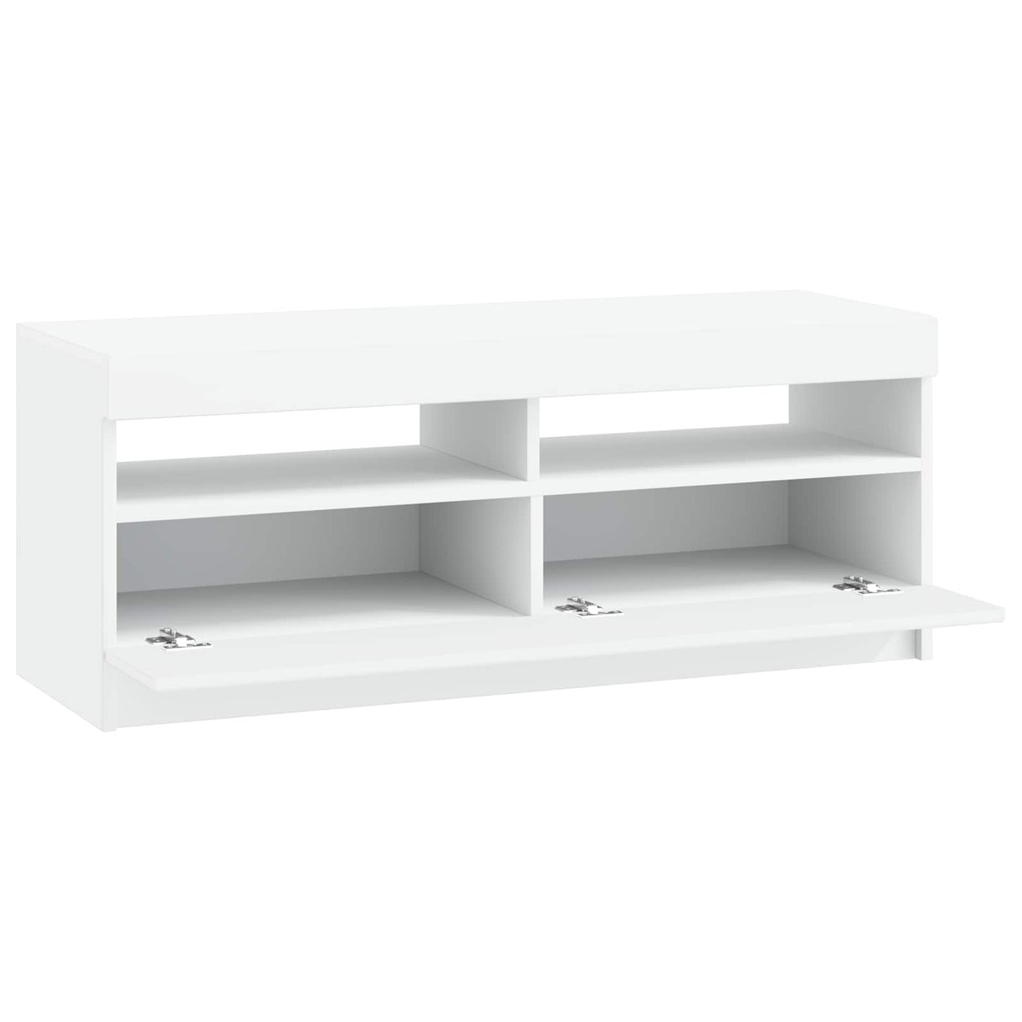 LED TV-skab Hvid Konstrueret træ